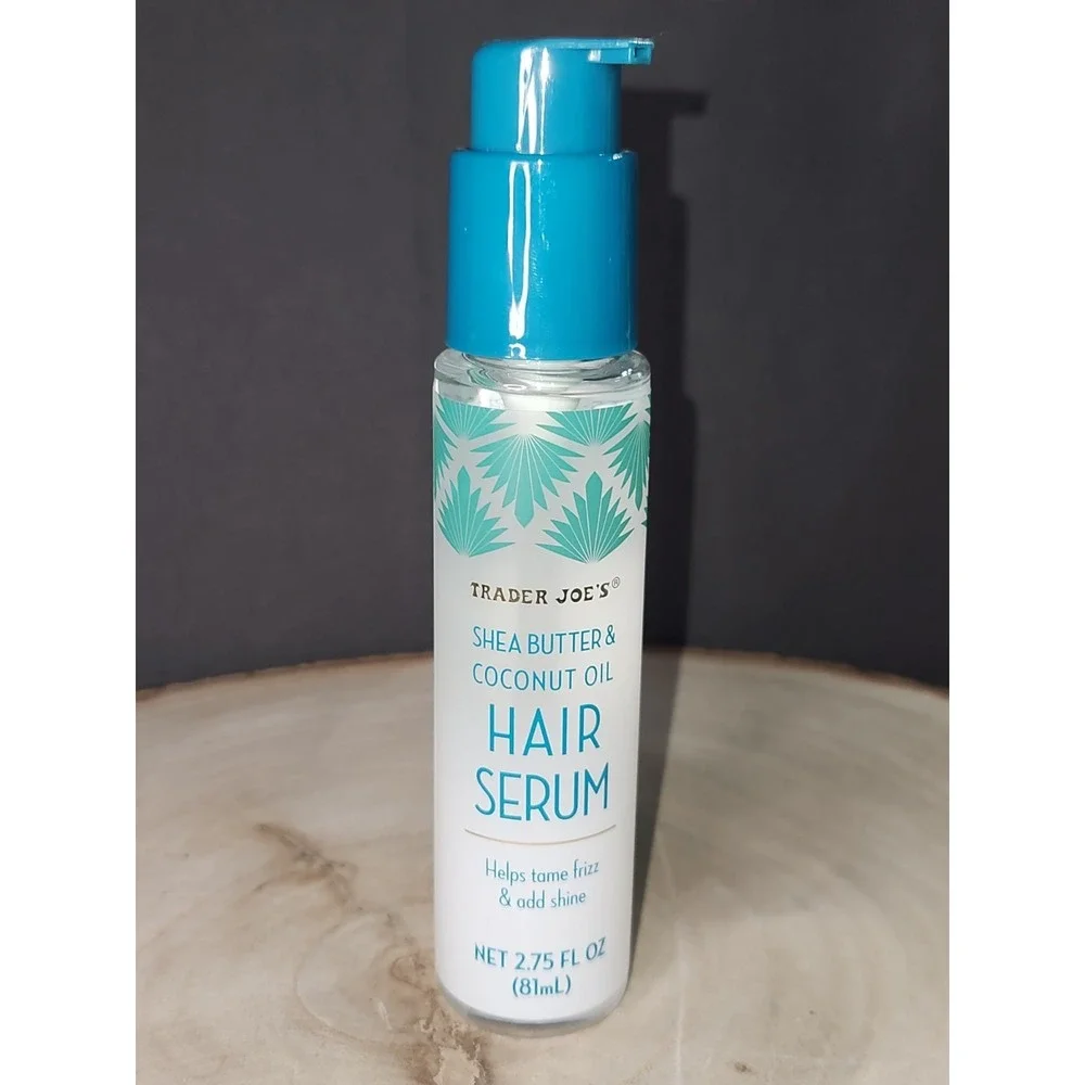 Trader Joe's Shea Butter & Coconut Oil Hair Serum‎ Tame Frizz Add Shine 2.75 oz